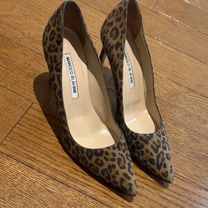 Manolo Blahnik Leopard Print Heels
